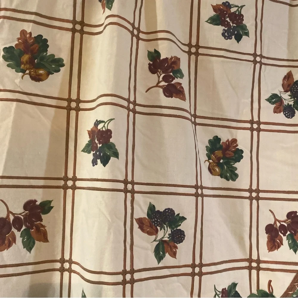 Round Cotton Fall Tablecloth 66” Diameter